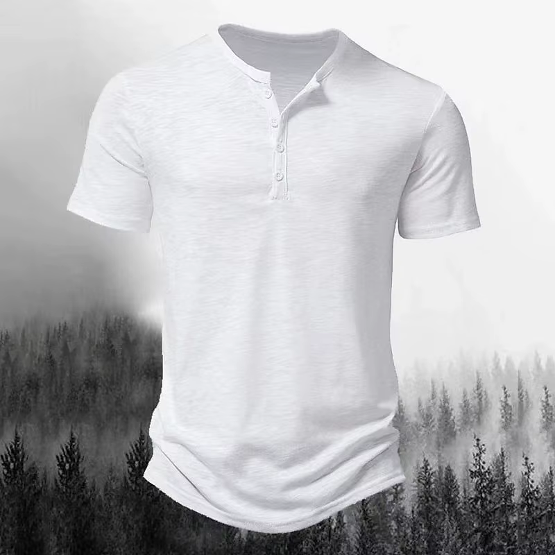 Nouveauté 2026 – T-shirt Henley d'été pour homme
