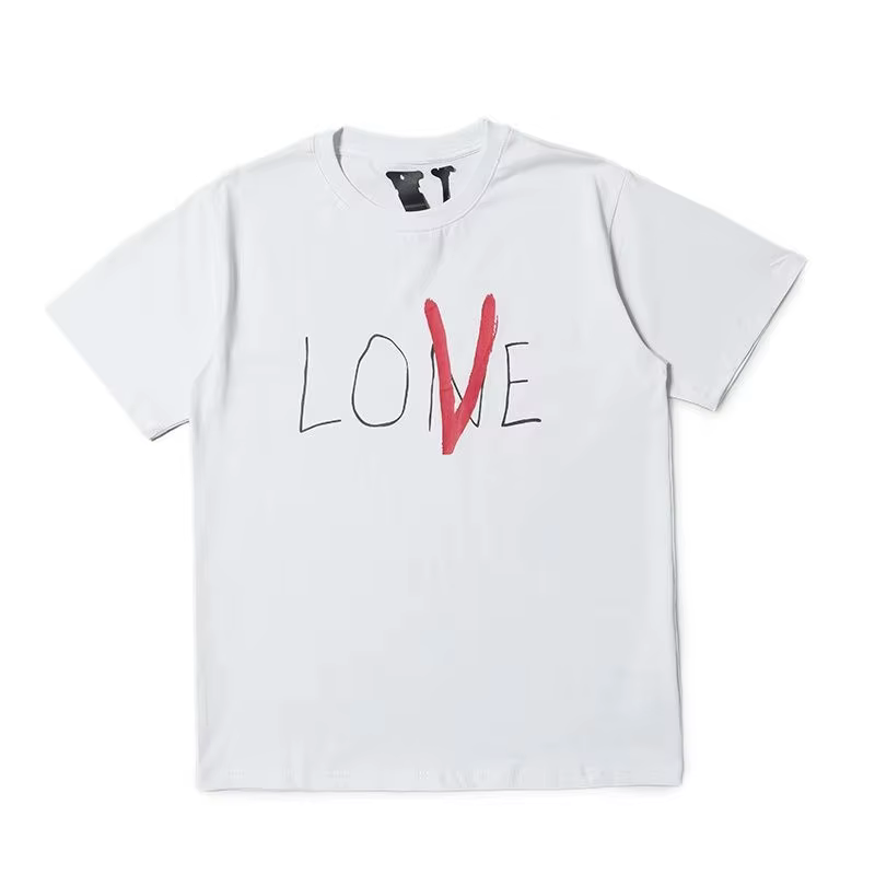 Nouveau T-shirt ample à manches courtes VLONE LIFE Limited 19ss avec imprimé lettres Graffiti LOVE pour hommes et femmes
