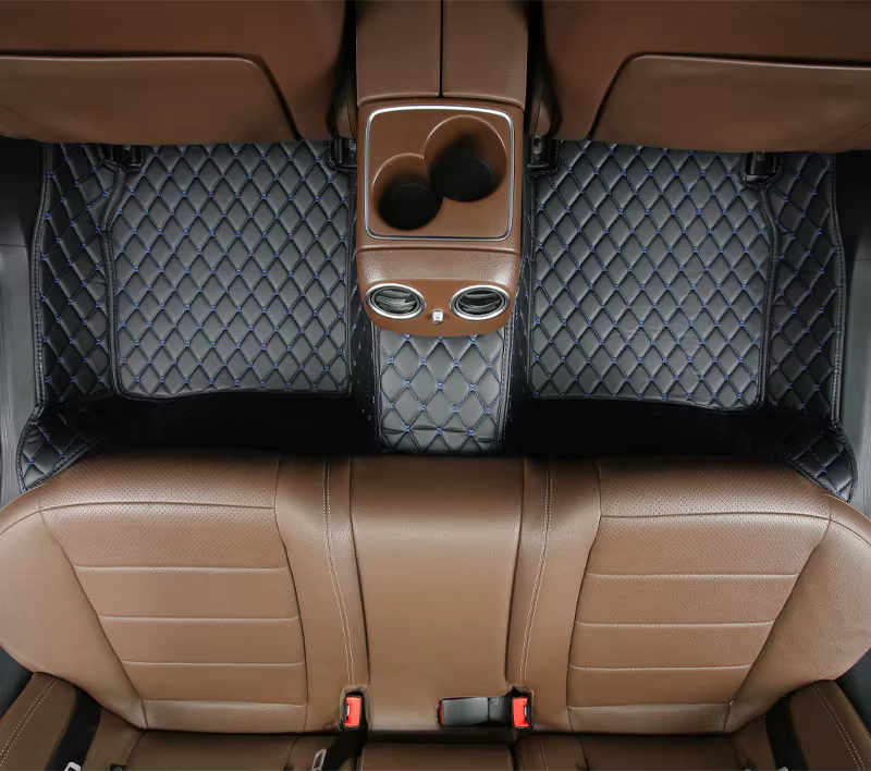 Tapis de sol de voiture en cuir pour Volkswagen Polo 6r 2019 2020 2021, pour hommes et femmes, diamant personnalisé, antidérapant, intérieur de luxe, 1 pièce, accessoire automobile