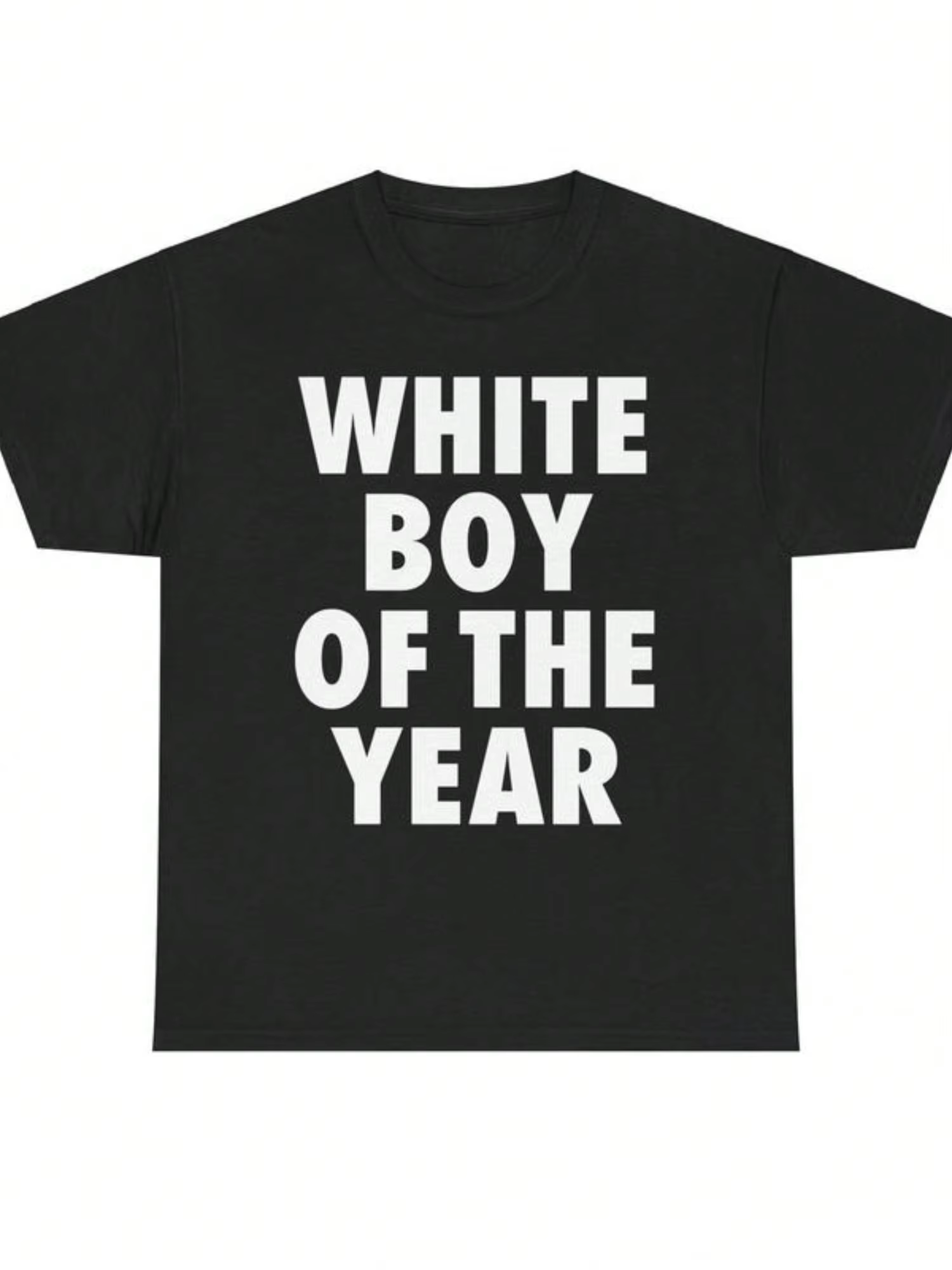 Blanc garçon de l'année chemise hommes femmes surdimensionné été coton imprimé à manches courtes T-shirt rétro