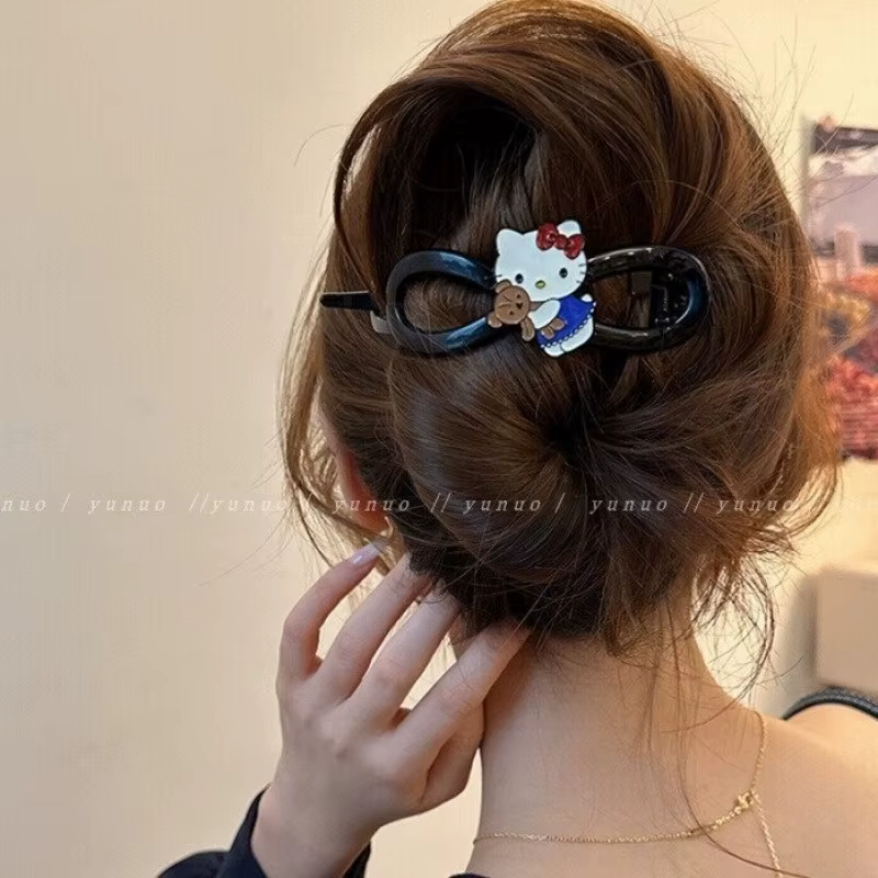 Barrettes à cheveux Hello Kitty mignonnes de style dessin animé