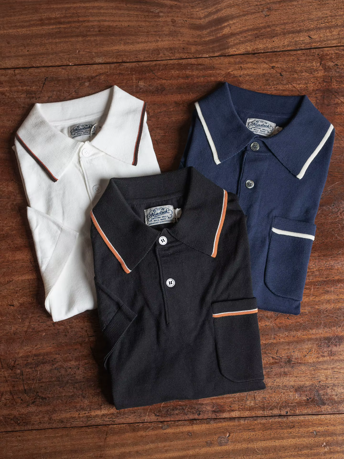 Polo en tricot vintage pour homme
