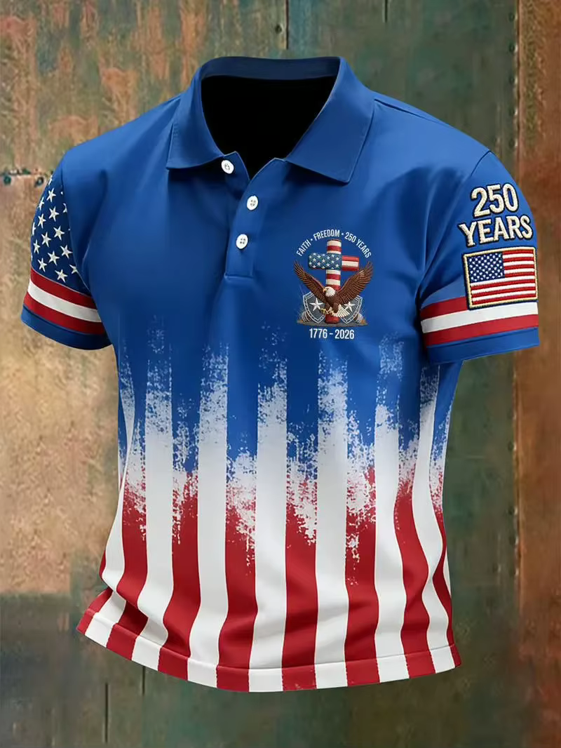Polo patriotique 2026 pour le 250e anniversaire de l'Amérique