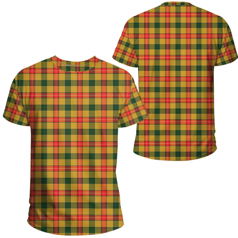 Jects Tartan T-shirt classique pour hommes femmes 03/Casual Tee Shirt à manches courtes rayé graphique à carreaux pour enfant Pop Art T Shirts