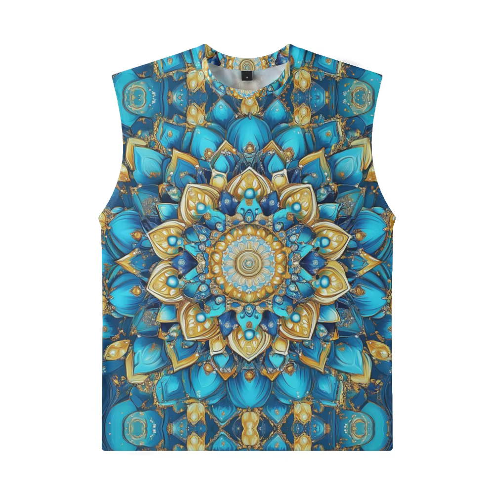 Débardeur géométrique Mandala cosmique pour hommes