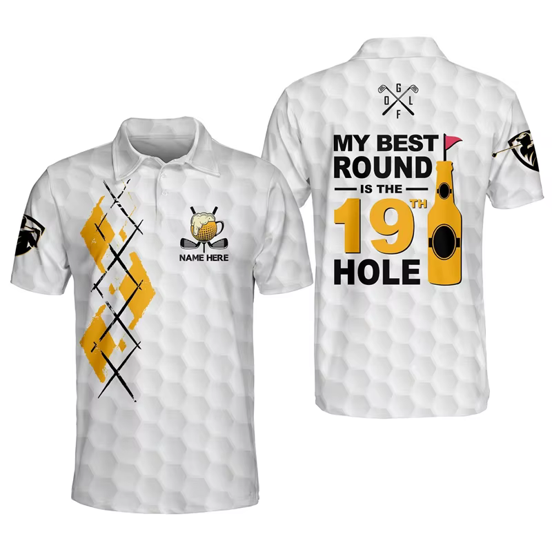 Polo à manches courtes Skull Talk Birdie To Me pour hommes et femmes