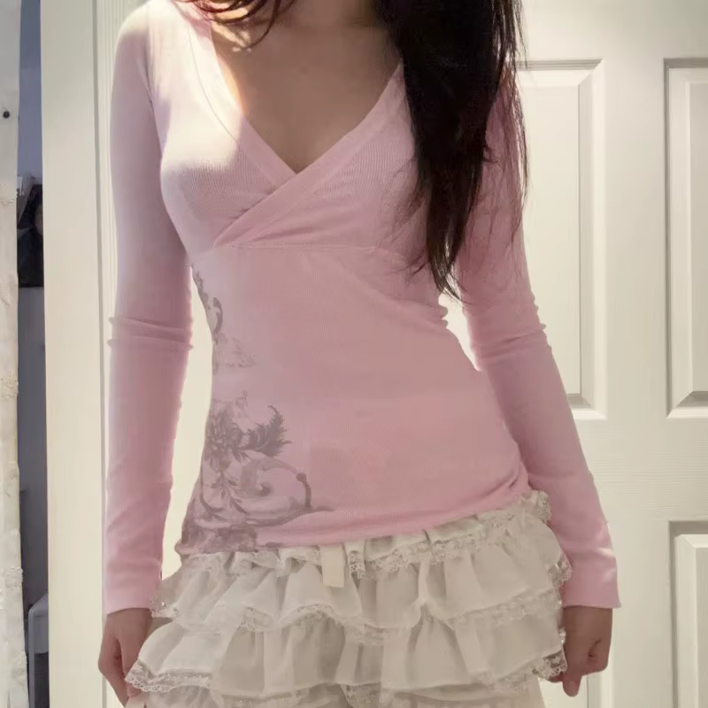 T-shirt femme à imprimé floral rose