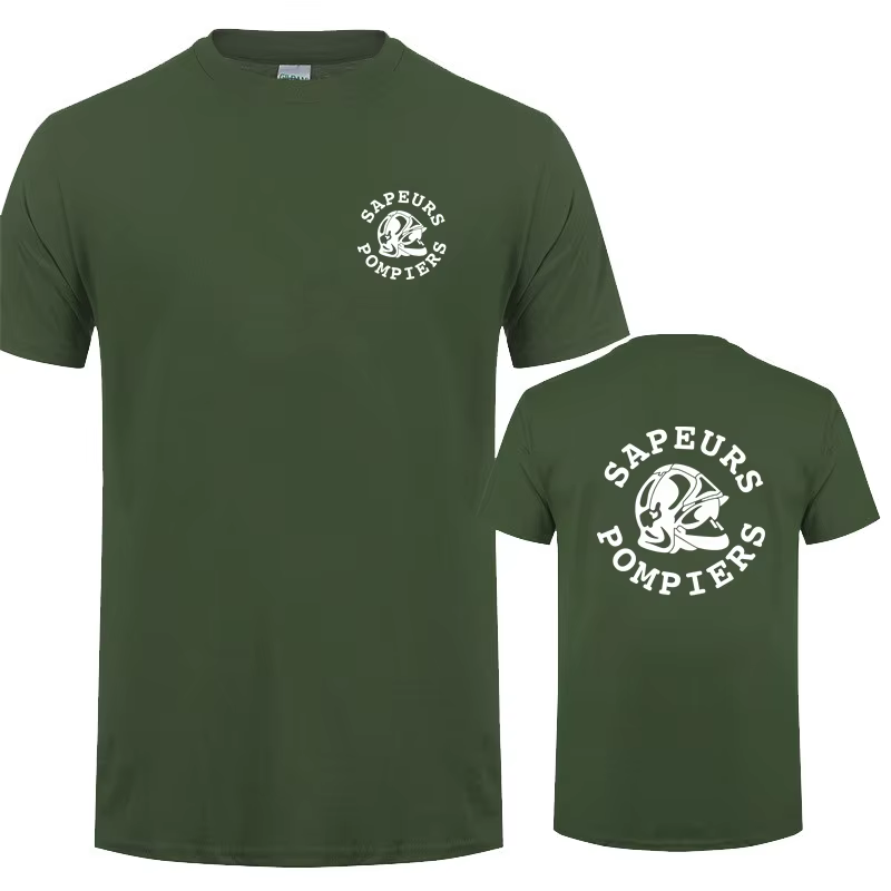 Sapeurs pompiers Paris T-shirt hommes France pompier service d'incendie