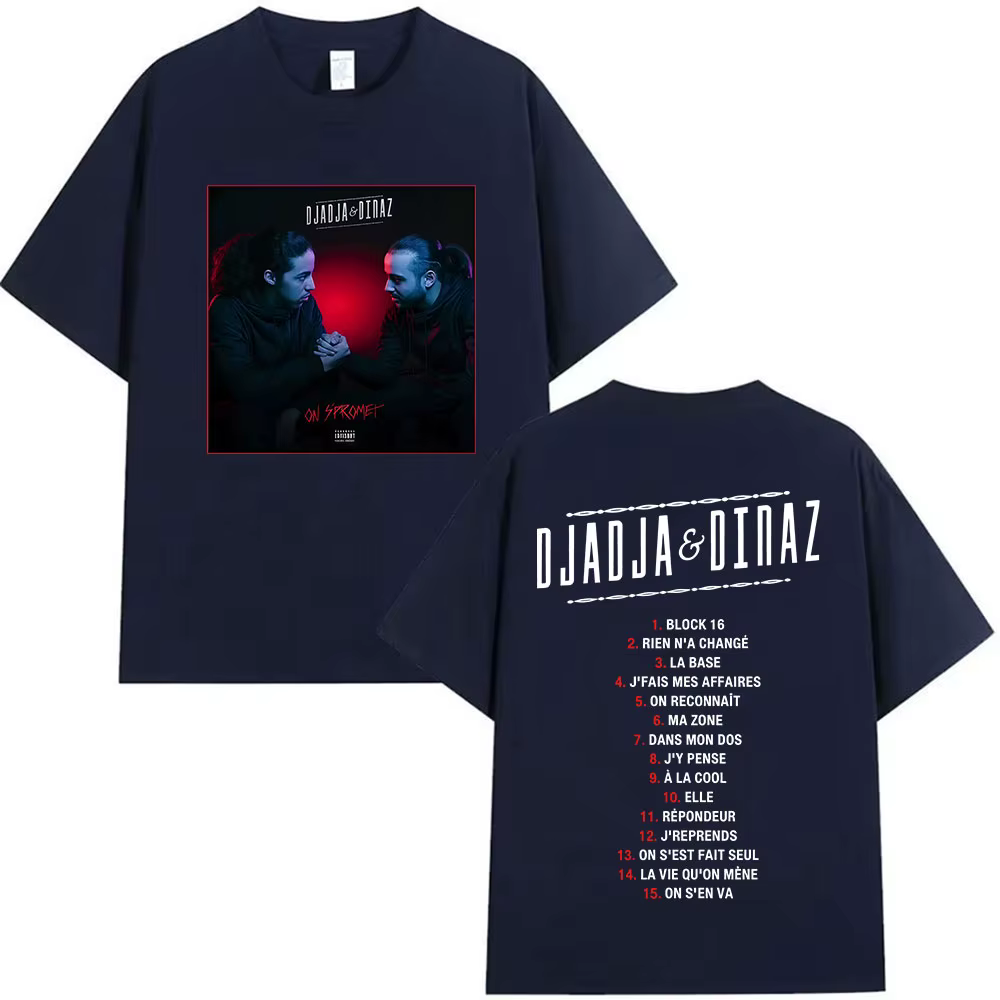 Rappeur Djadja & Dinaz Album 2025 t-shirts graphiques hommes Style Vintage gothique vêtements T-Shirt Hip Hop à manches