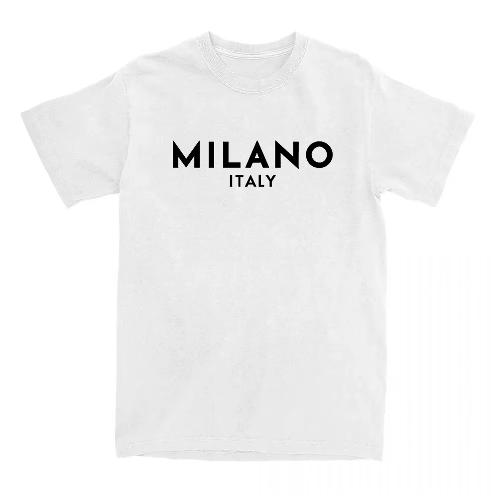 Économie unisexes à manches courtes Italie Milano City Fashion