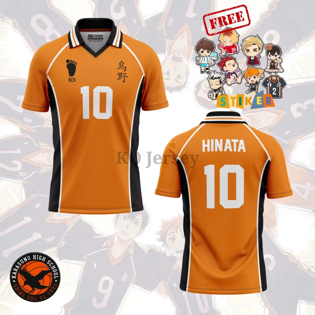 Maillot de volley-ball personnalisé Haikyuu Karasuno High Hinata 10 pour hommes et femmes