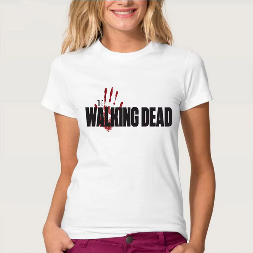 T-shirt imprimé The walking dead à manches courtes pour fille